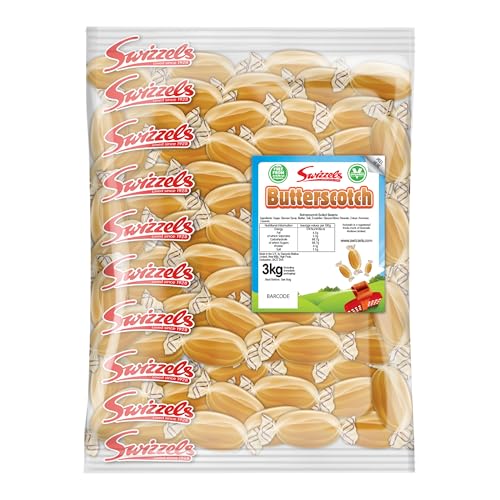 Swizzels Butterscotch Sweets Hard boiled Butterscotch Flavour Sweets Creamy and Rich Vegetarian 3kg Bulk Bag 3 kg Pack of 1