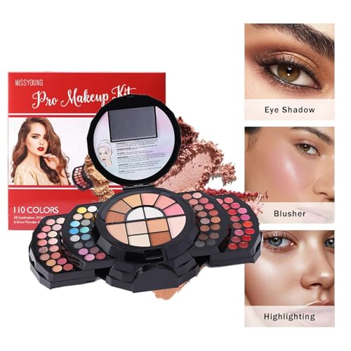 Kit de maquillage complet 110 couleurs avec miroir intégré pour le visage - 6