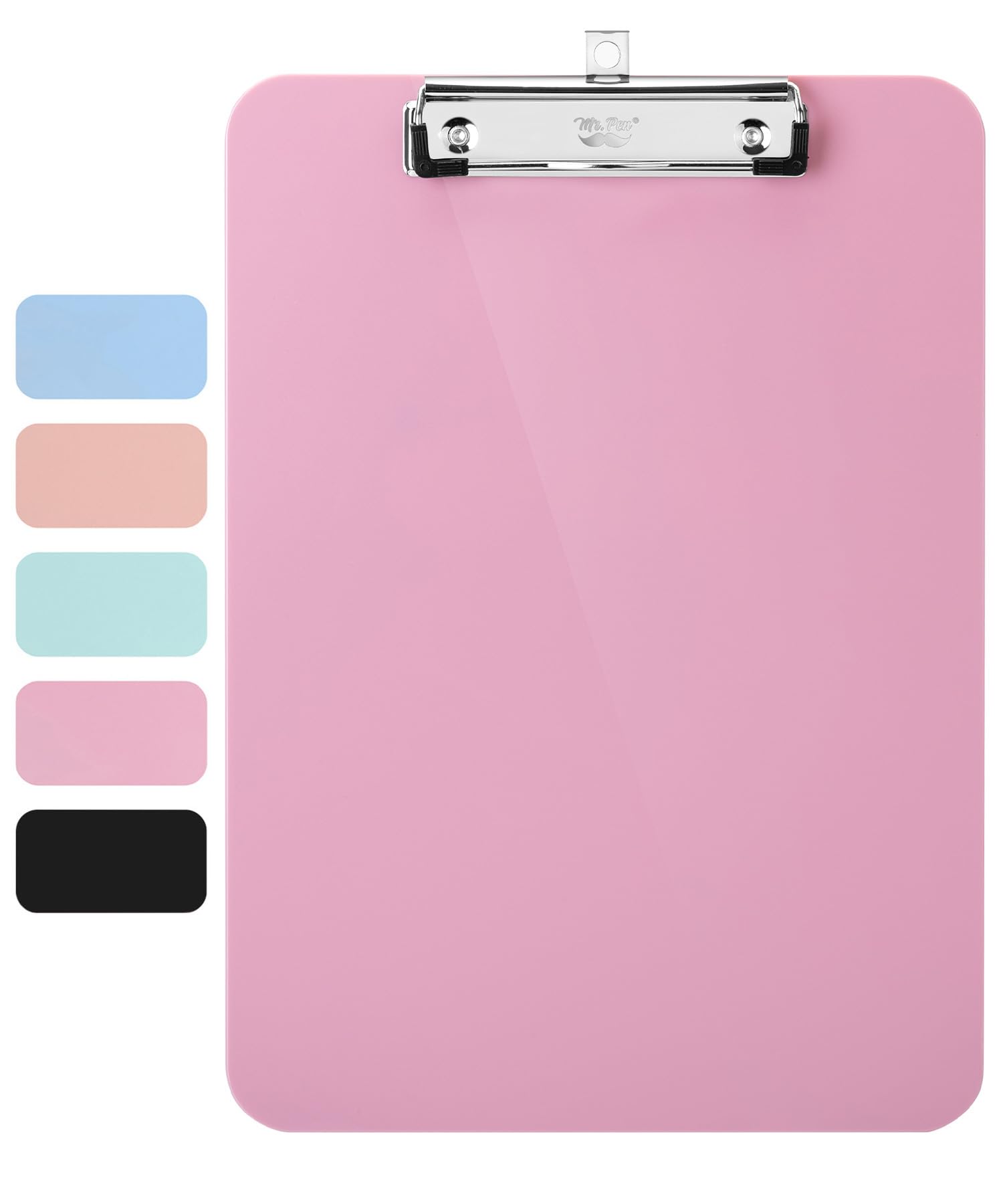 Mr. Pen- Plastic Clipboard, 12.5” x 9”, Careys Pink, Clipboard Plastic, Low-Profile Metal Clip with Retractable Hanging Hole