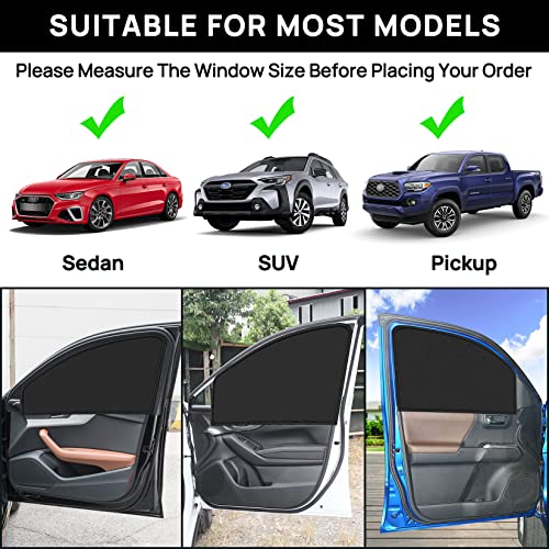 Psler Universal Car Side Window Sun Shades Magnetic 4Pcs Privacy Blinds Car Blackout Curtains For Camping Sleeping Nap Baby Kids Breastfeeding Changing Clothes #TOP2