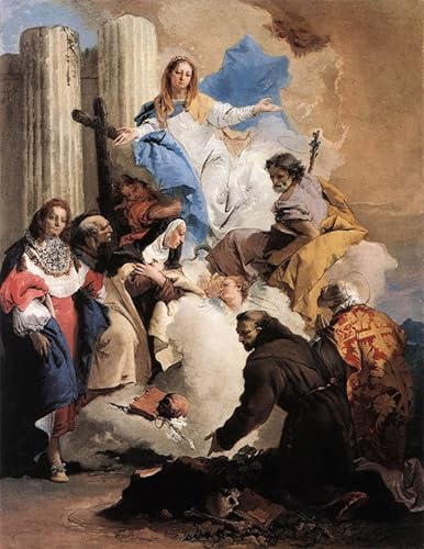Affiche Toile la Vierge de Tiepolo pour un Salon Élégant 60x90cm