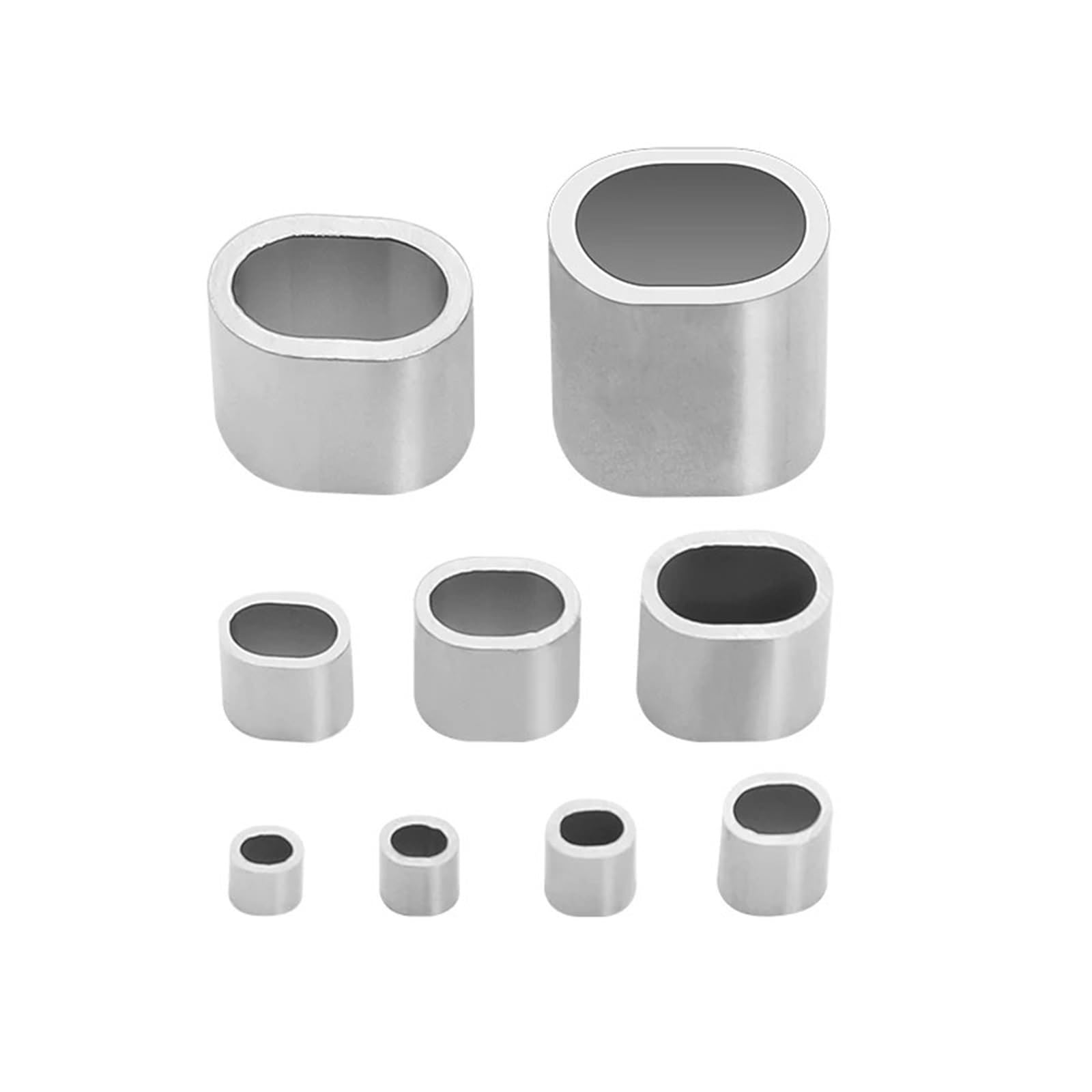 Morsetti Per Filo Stendibiancheria Corda circolare M0.8-M5 dei morsetti for cavi dell'acciaio inossidabile 50-100PCS, hardware di piegatura del doppio foro(5mm-100PCS)
