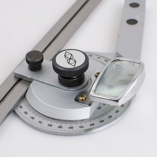 0-360 Acero Inoxidable Universal Bisel Protractor Ángulo Buscador Angular Dial Regla Goniómetro con 300 Mm Blade