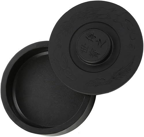 COHEALI Suministros de molienda de tinta auténtica piedra de tinta de imitación para caligrafía china y pintura