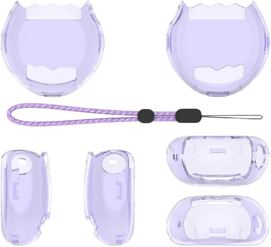 Protective Case Paradise, PC Hard Shell with Lanyard, Scratch and Drop Proof Housing, to Buttons, Lightweight Portable Electronic Pet (Pink)(purple)