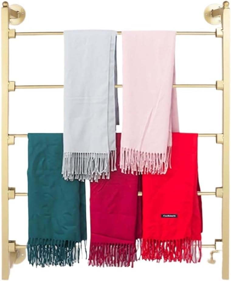 Ribbon Rack,Ribbon Holder Organizer Rack, 5 Tiers Tie & Scarf Rack, Ties Belt Pants Silk Scarves Hanging Display Rack，