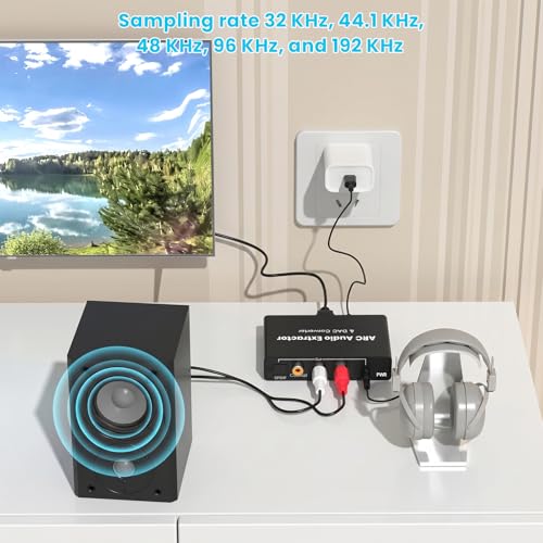 Extractor de audio HDMI ARC concentrica y fibra optica para conectar auriculares de cable 7