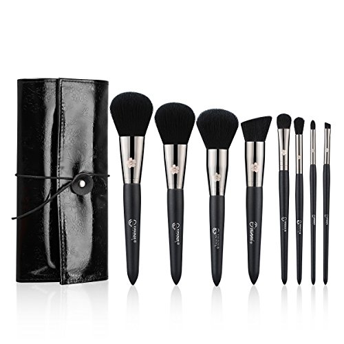 Ovonni, set di 8 pennelli da trucco con custodia