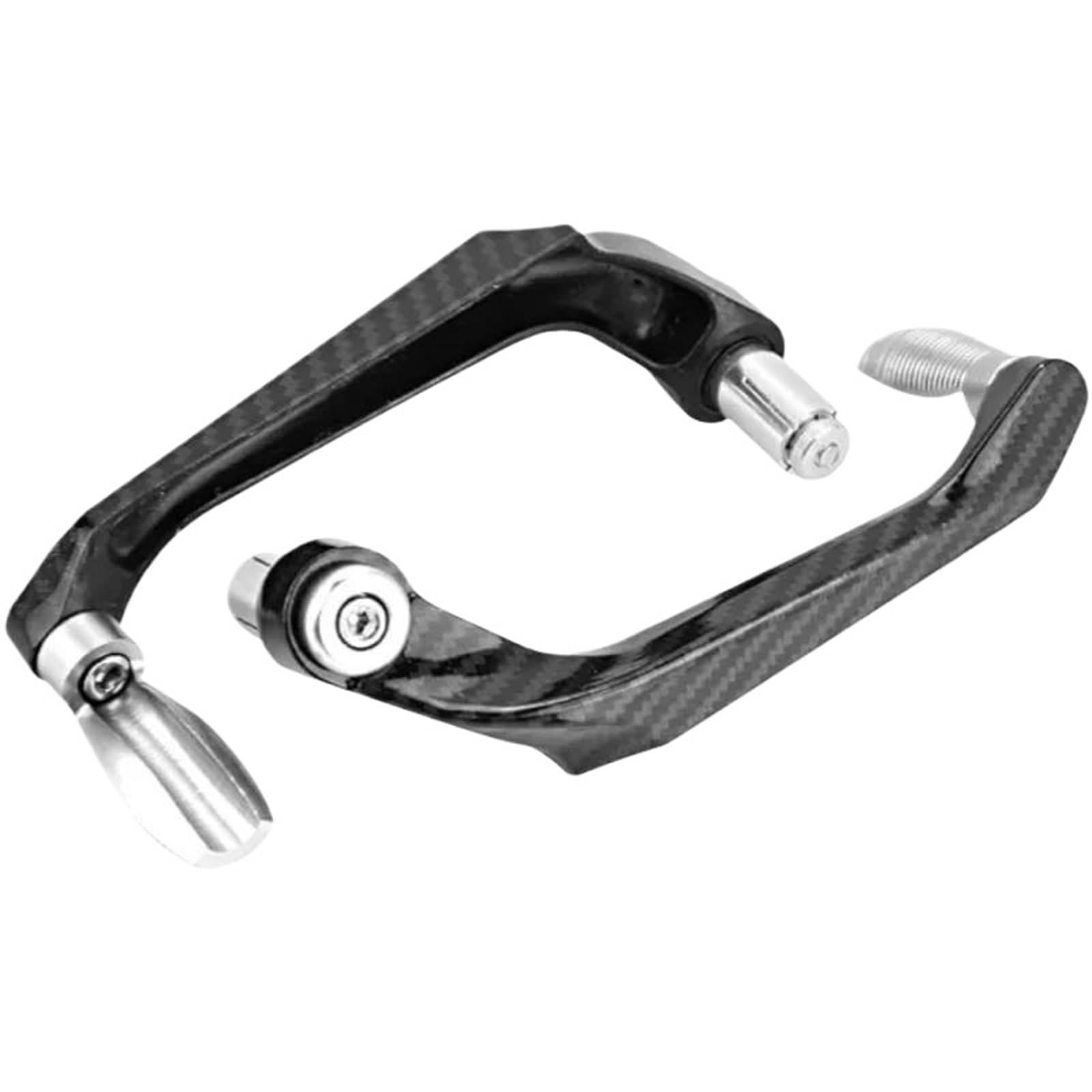 HJTEDHE Motorcycle Handlebar Protector Clutch Protection Lever Motorcycle Hand Guard Anti Fall Protector Horn Bow Brake Modification Accessories(Silver)