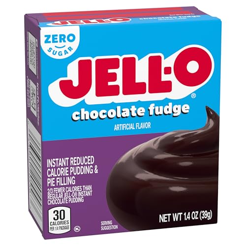 Jell-O Chocolate Fudge Zero Sugar Instant Pudding & Pie Filling Mix, 1.4 oz - image 9