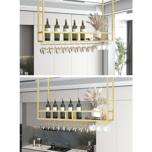 Porte-bouteille de vin suspendu pour libérer votre plan de travail - 5