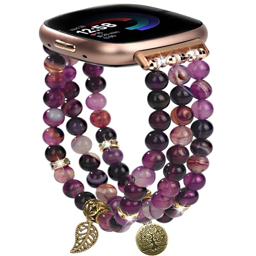 AWSMOR r[YuXbg Fitbit Versa 4/Versa 3oh/Fitbit Sense 2/Senseoh p nhCh NX^r[Y Lk̂鎞voh Versa 4X}[gEHb`p (p[v)