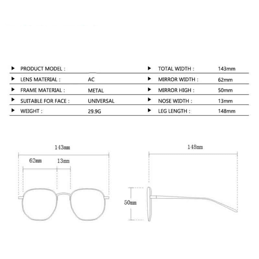 Occhiali da sole alla moda per uomo e donna, senza montatura, con doppio ponte e montatura in metallo, protezione UV400.