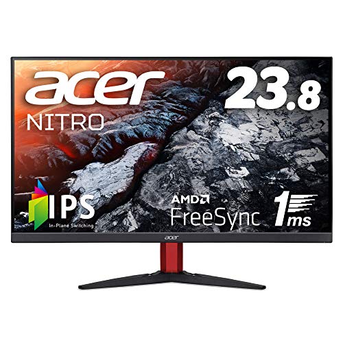 日本エイサー ゲーミングディスプレイ KG242Ybmiix 23.8型ワイド IPS 非光沢 フルHD(1920×1080)1ms(VRB) 48-75Hz(HDMI/VGA) HDMI