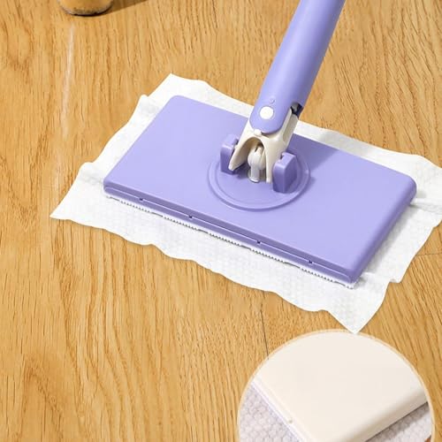 Spizummp Bodenwischer, flacher Staubwischer, automatischer Tuchwechsel, Reinigungsmopp-Set, Hartholzbodenwischer, trockener und nasser Wischmopp für , Hartholz, Laminat, Fliesen – Bild 4