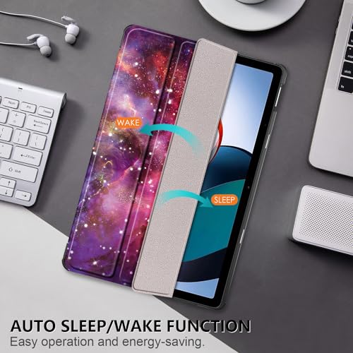 DINGGUAGUA Case for Xiaomi Redmi Pad SE 11 inch Tablet 2023 Cover,Slim Stand Hard Back Shell Cover with Auto Wake/Sleep,Galaxy - Image 4