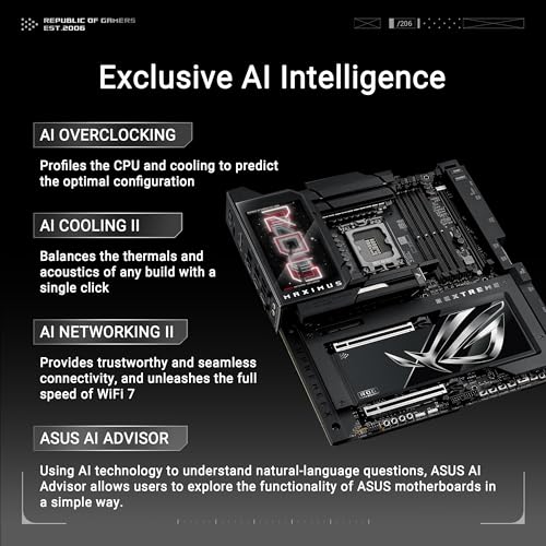 ASUS ROG MAXIMUS Z890 EXTREME Intel® Z890 LGA 1851 E-ATX motherboard, Advanced AI PC-ready, 24+2+1+2 stages, DDR5, WiFi7, 2.5G/10G LAN, PCIe® 5.0 M.2, Thunderbolt™ 5, USB Type-C®, AI OC, 5” LCD Screen by ASUS - Image 2