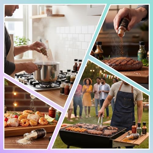 Image of Grill Seasoning Set-15 Pack Unique Spices and Seasonings Sets for Men, All-Purpose BBQ Grilling Spices and Rubs Set, Birthday for Him, Gift Set for Men, Dad, Father's Day