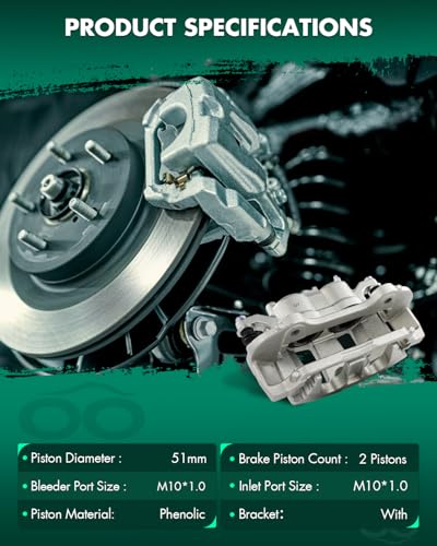 Image of SCITOO 18B5402 18B5403 Front Left & Right Disc Brake Calipers With Bracket | Fit For Chrysler,For Dodge,For Ram,For Volkswagen Models - For C /V 2013-2015,For Grand Caravan 2012-2020 2PCS