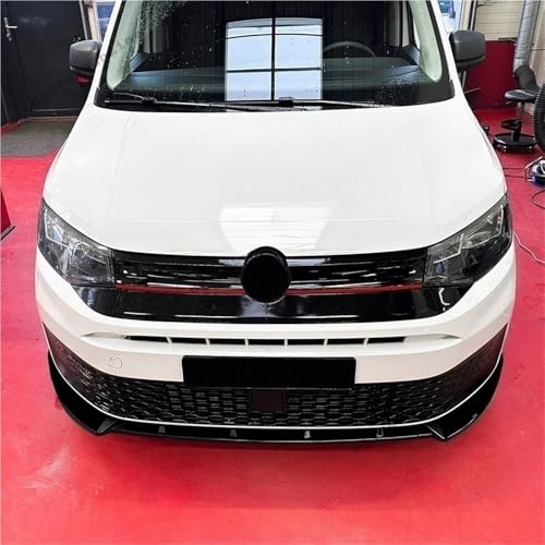 Maxton Style Front Bumper Spoiler Lip Lower Blade Front Splitter Compatible with VW Caddy MK5 2021 2022 2023 2024 2025 Tuning Kit(Gloss Black) - Image 3