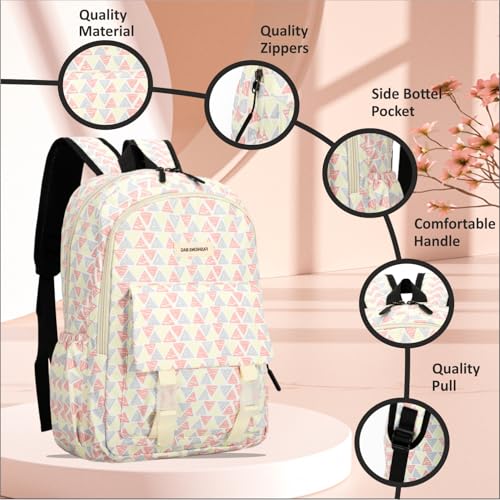 Image of Tinytot 20 Litre Lightweight Waterproof Backpack Bags for Women - 17 Inch College Bag for Girls, Medium School Bag for Girls 8+ Years, Office & Picnic Bag