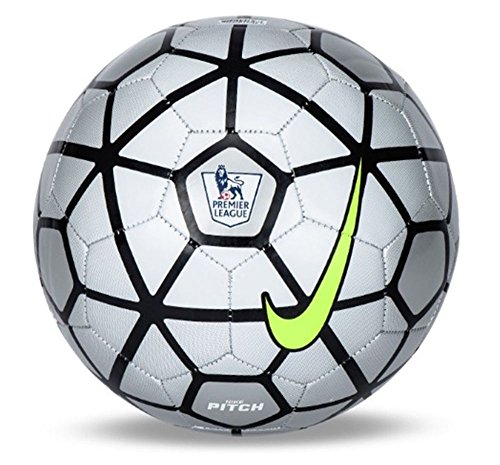 Nike Pitch EPL Premier League Football (Size 5) (Silver/White)