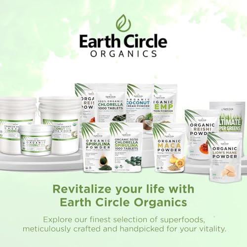 Earth Circle Organics Refined Coconut Oil - Ultra Premium Steam Refined, Keto & Paleo Friendly, Zero Coconut taste or smell - For Skin & Hair Care, Cooking, Deep Frying, Baking & More - Bulk 1 Gallon