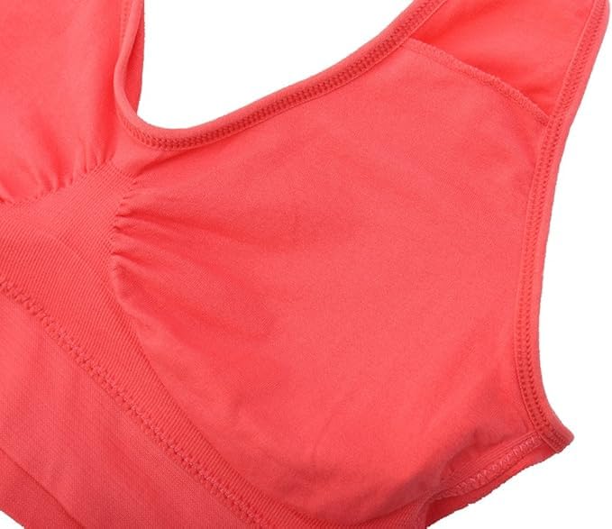 Image of Brachy Womens Women's Cotton & Elastane Non-Padded Non-Wired Workout Supportive Seamless Wireless Yoga Air Bra