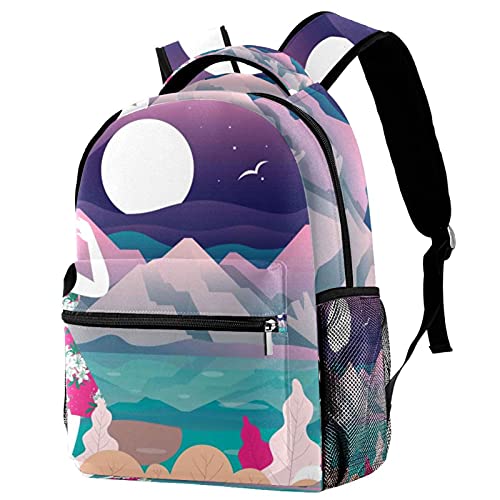 Sac à dos paysage de montagne avec porte-bouteille enfant