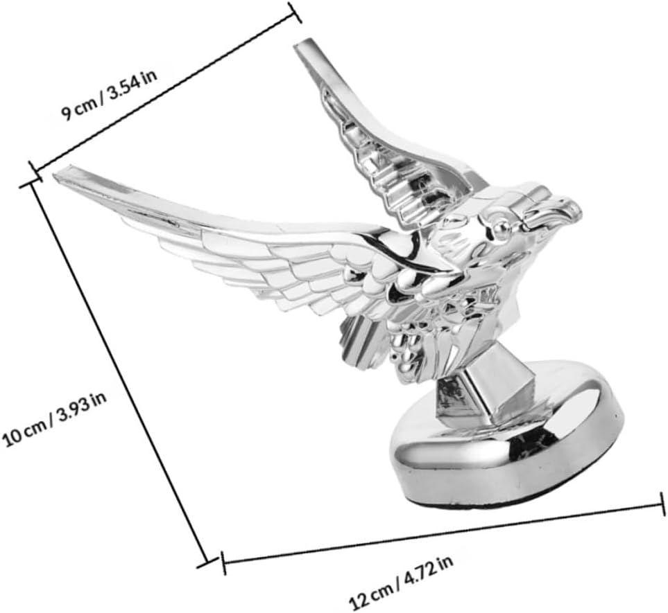 Levemolo 3D Eagle Hood Ornament 2pcs Metal Car Hood Emblem Exterior Decoration for Cars and Trucks Universal Fit Patriotic Vehicle Roof Badge