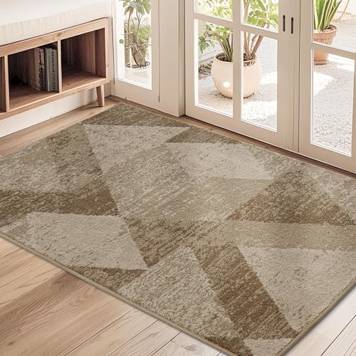 Cosy Homeer COSY HOMEER Entryway Rugs Doormat 32"x48",Non-Slip Absorbent Door Mat,Beige