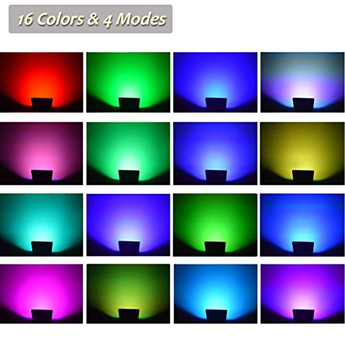 Glw Led Rgb Flood Light Stage Lighting, 30W Outdoor Color Changing Lights With Remote Control, Ip65 Waterproof Dimmable Wall Washer Light, Flood Lamp 16 Colors 4 Modes With Us 3-Plug #TOP4