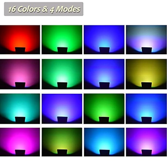 RGB LED Flood Lights 50W Floodlight Spotlight 16 Colors