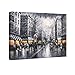 Wieco Art Paris Street View City Canvas Prints Wall Art by Decorative Landscape Oil Paintings Reproduction for Living Room Home Decorations Wall Decor Modern Giclee Contemporary Cityscape Artwork