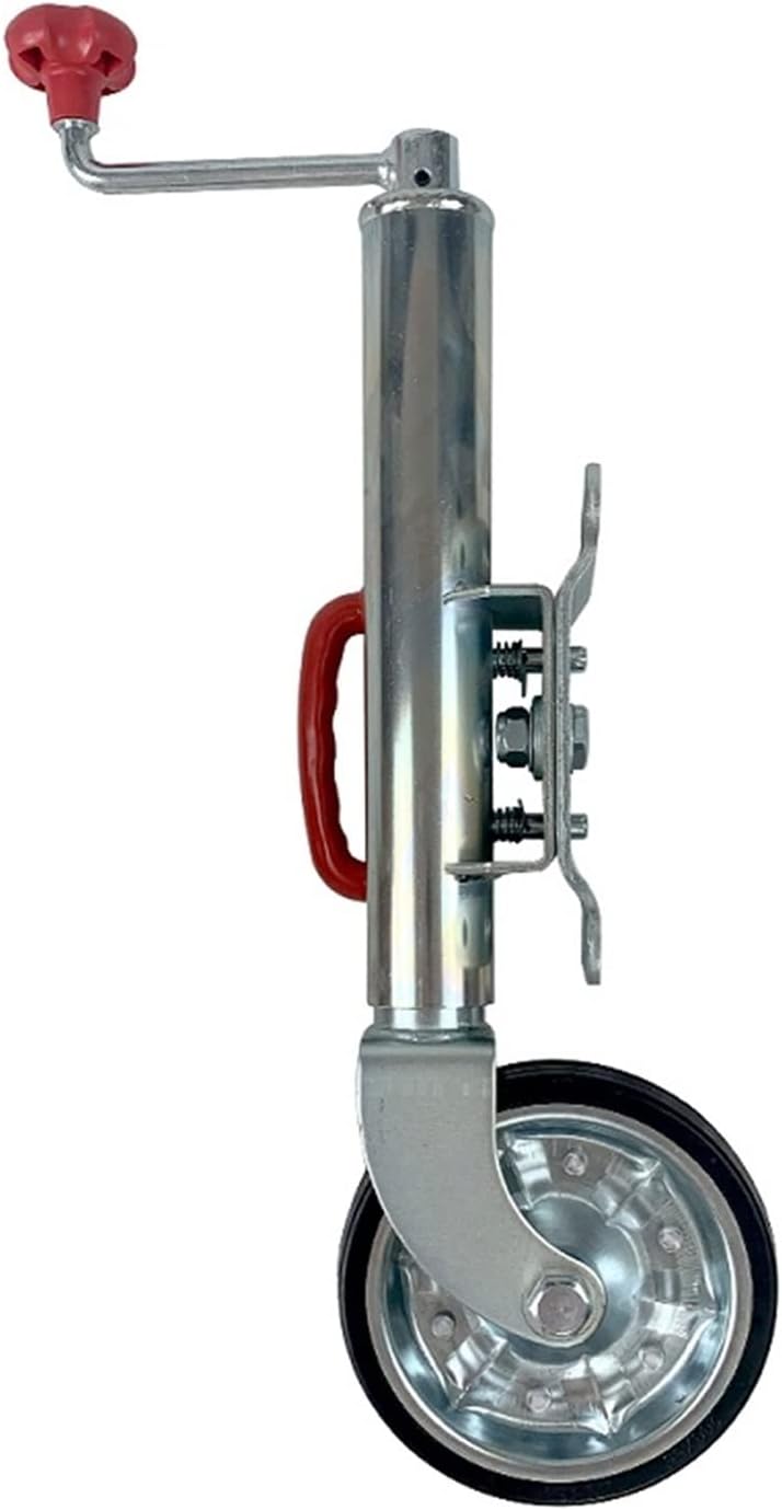 Manual Jack Trailer 8" Jockey Wheel Up Solid Rubber Wheel 1500lbs Caravan RV Boat Trailer Jack Parts Trolley(
