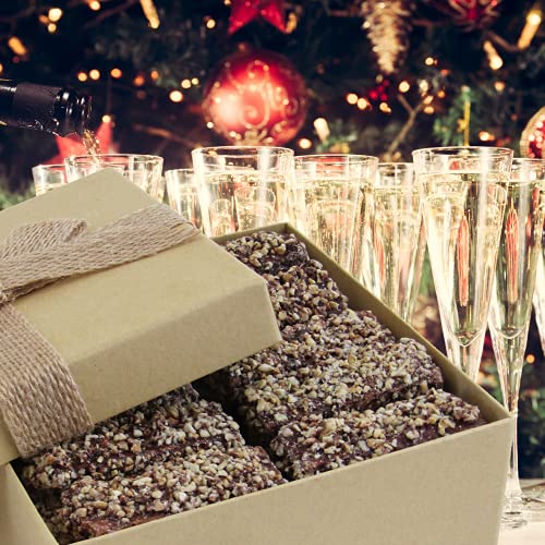 Gourmet Viennese Crunch Gift Box - By It's Delish | 16 Oz Premium Dark Chocolate Coated With Chopped Nuts Hard Candy Bulk English Toffee Style – Certified Kosher Ou Parve #TOP1