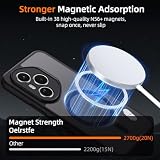 Oelrstfe Etui do Honor 400 Pro 5G kompatybilne z MagSafe, magnetyczne półprzezroczyste matowe etui z tyłu, wszechstronna ultracienka obudowa obiektywu do Honor 400 Pro 5G, czarna