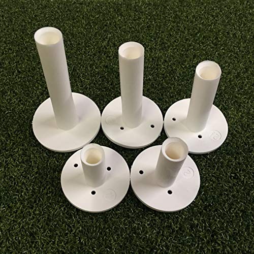 TrueShot Golf Rubber Golf Tee - Ultimate Golf Range Mat Tee (5 Pack) - Assorted Sizes