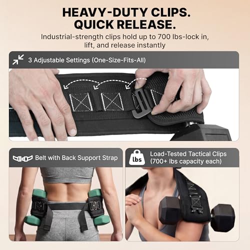 DMoose Fitness Hip Thrust Belt - Dual-Strap Glute Builder for Dumbbells, Plates, Kettlebells (Supports up to 700 lbs) - Comfortable Padded Booty Belt for Home & Gym (Black) by DMoose Fitness - Image 5