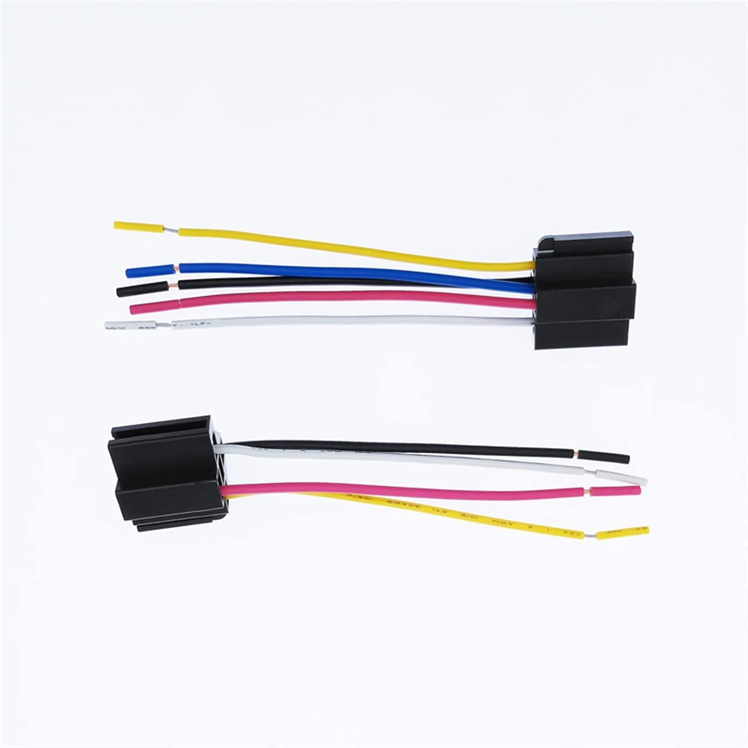 Pre Wired 5 Pin Relay Mounting Base Socket Holder 12V 40A Line Length 12cm(5 Pin)