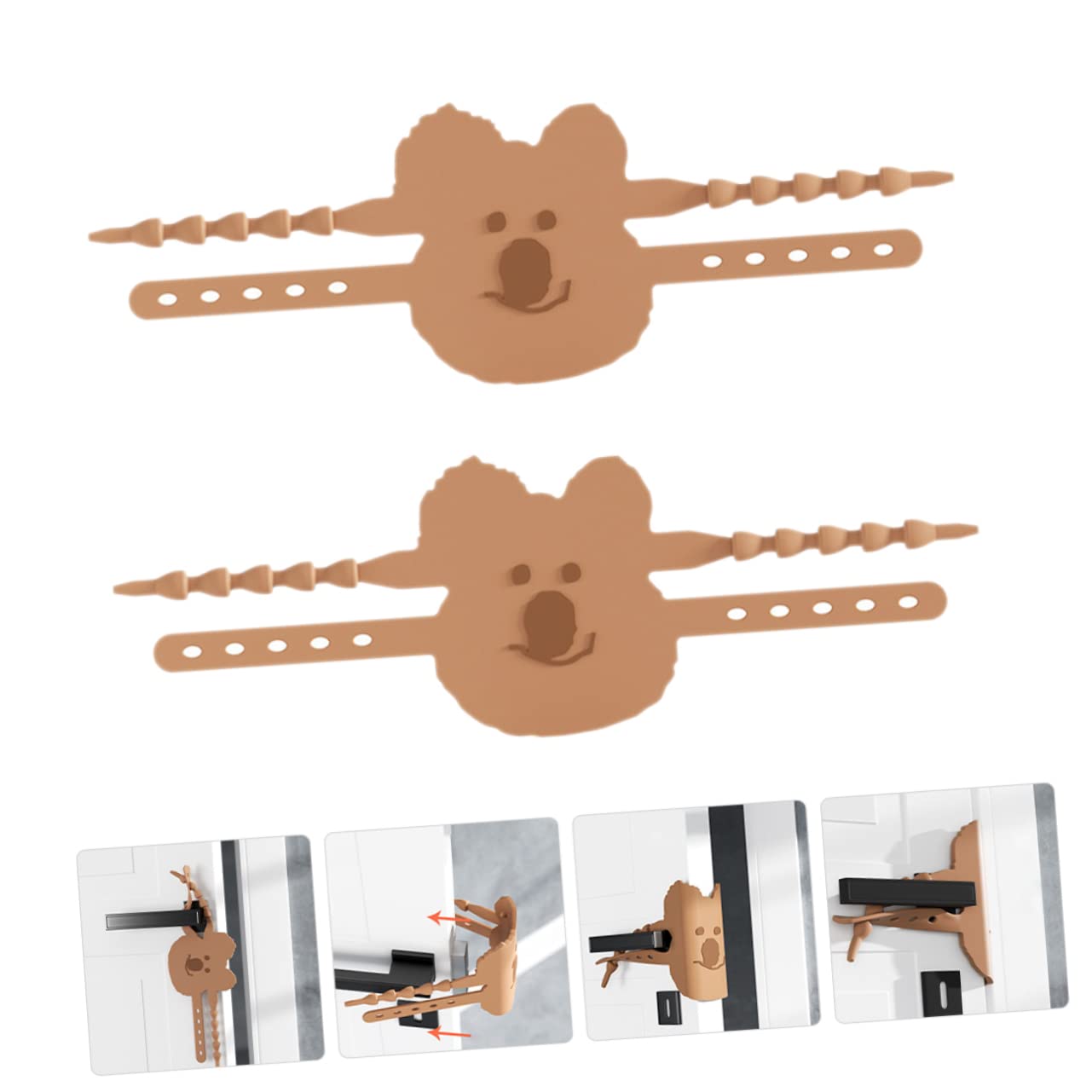 8piezas Cubiertas De Pestillo Silenciosas para Puertas De Flexible para Evitar Golpes Seguridad Infantil Habitaciones y Guarderías