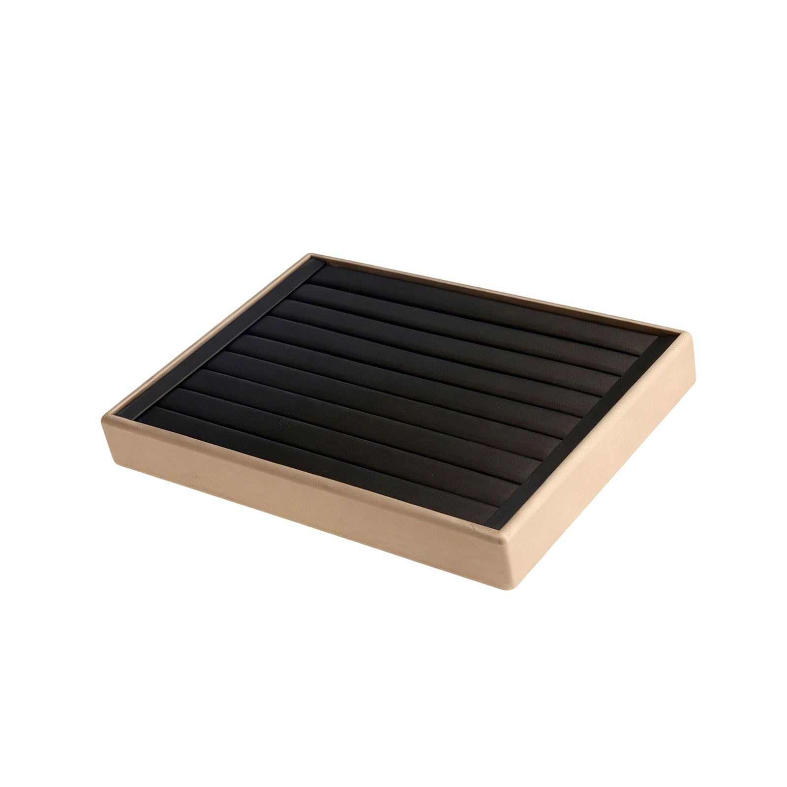 Shurhome Modern Leather Jewelry Stand Tray Ideal for Arranging and Presenting Your Prized Collections Compact Jewelry Display