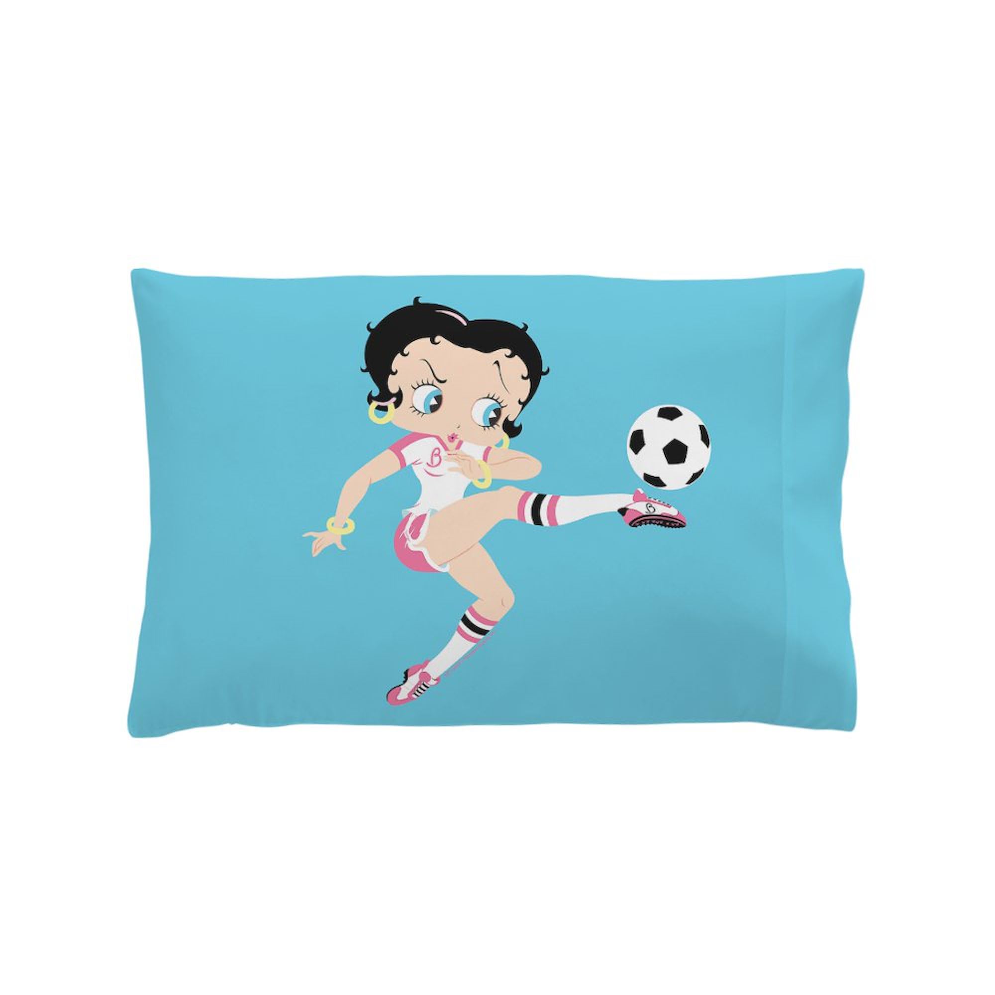 CafePress Betty Boop Soccer Girl Standard Size Pillowcase, Lumbar Pillow Cover Fleece