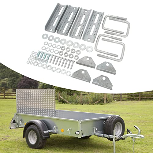 Kit support de couchette pivotant antirouille pour traverse de remorque 3x3 - 2