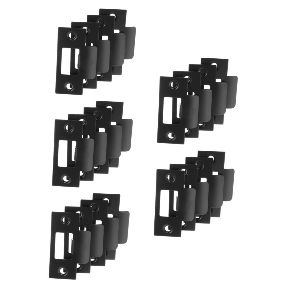 NUOBESTY 5 Ensembles Plaques De Renforcement De Porte Inoxydable Lot Pour Serrure À Pêne Plaques De Gâche Durables Résistantes Aux Chocs Pour Portes Intérieures 4 Pièces * 5
