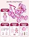 BABESIDE Baby Doll Stroller Set with 12 Inch Baby Doll, 14 Pcs Baby Doll Accessories, Folding Doll Pram Pretend Play Set, Feeding, Bath & Care Toys, Gift for Girls Ages 3yrs+