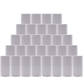 Healthcom Deodorant Container Plastic Deodorant Containers DIY Empty Oval Lip Balm Tube Container,White,15ml,0.5oz,30 Pcs by Healthcom
