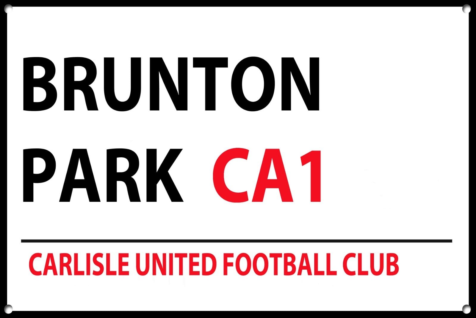 Yelaceccb Carlisle United Metal Street Sign Football Teams Wall Door Plaque Sign 1156 Street Sign 8X12 Inches