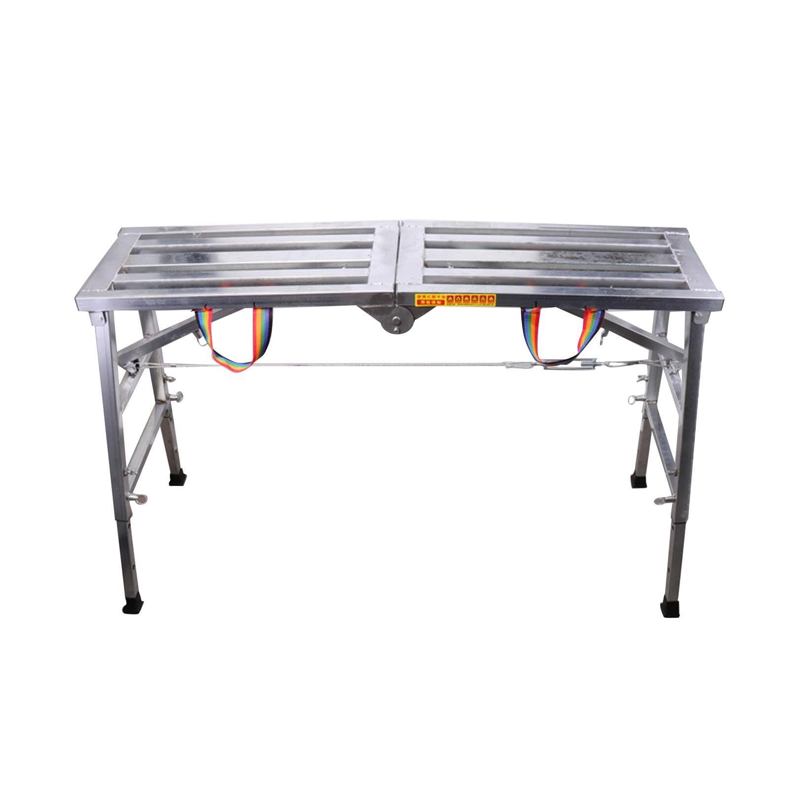 Plataforma de Trabajo Plegable de Acero Resistente con Altura Ajustable para tareas de Pintura y Limpieza. Andamio portátil con Altura Ajustable.