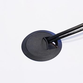 Badem10 Table Top Cable Tray Hole Cover Black Table Cover 6cm (5PCS)